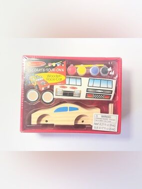 Melissa & Doug Wooden Decorate your own race car - kids 4 & Up